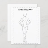 Raten Sie das Kleid - Spiel für Brautparty Party (Vorne/Hinten)