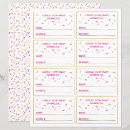 Raten Sie das Set Sprinkles Game Party Cards