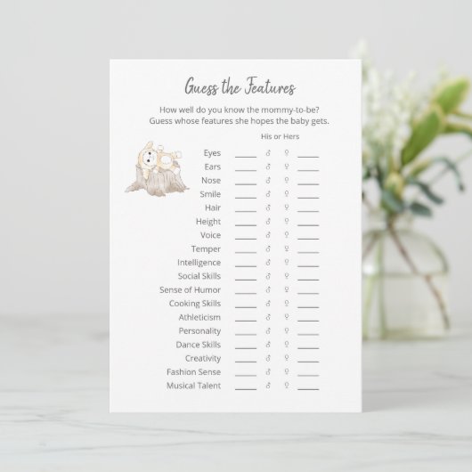 Raten Sie die Features der Game Baby Elephant Card Programm (Stehend Vorderseite)