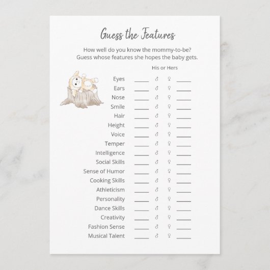 Raten Sie die Features der Game Baby Elephant Card Programm (Vorderseite)