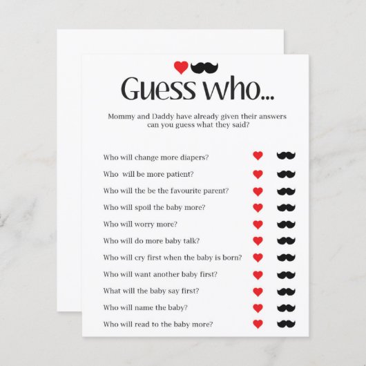 Raten Sie Ihr Spiel - einfach und elegant (Vorne/Hinten)