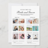 Raten Sie ihre alte Braut- und Duschspielkarte Ankündigung (Vorderseite)
