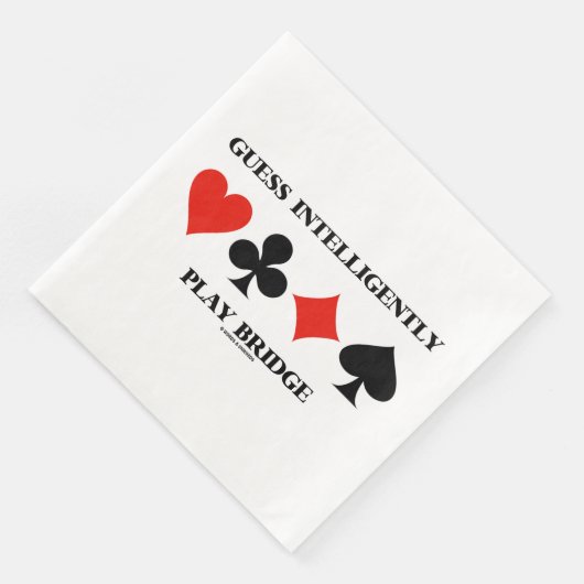 Raten Sie Intelligentes Spielen von Bridge und Fou Serviette (Ecke)