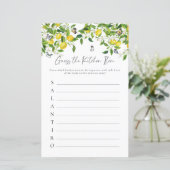 Raten Sie Küchenartikel | Lemon Brautparty Game (Stehend Vorderseite)