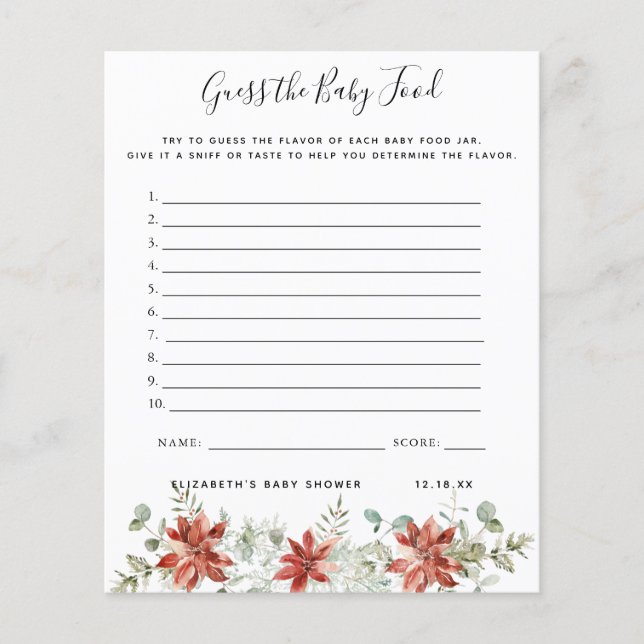 Raten Sie mal! | Baby Showspiel (Vorderseite)