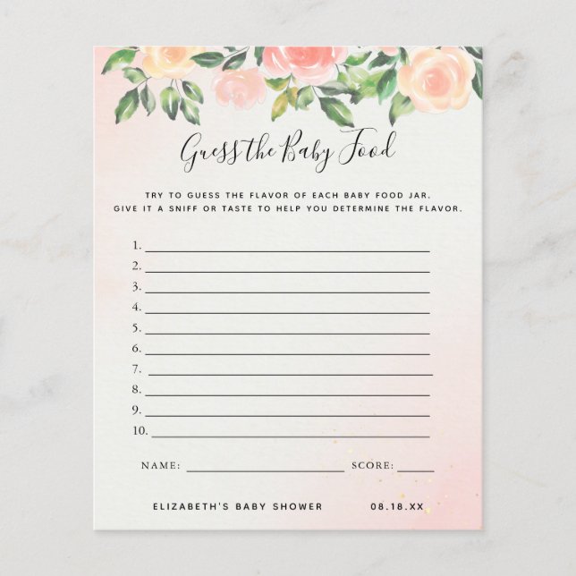 Raten Sie mal! | Baby Showspiel (Vorderseite)