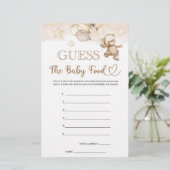 Raten Sie mal das Baby Food Baby Bear Baby Shower (Stehend Vorderseite)
