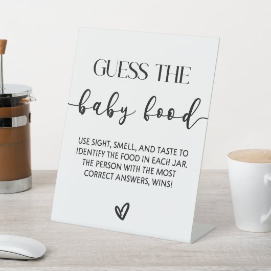 Raten Sie mal das Baby Food Baby Duschspiel Sockelschild (In SItu)