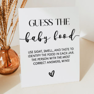 Raten Sie mal das Baby Food Baby Duschspiel Sockelschild