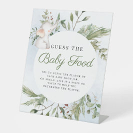 Raten Sie mal das Baby Food Boy Elephant Baby Dusc Sockelschild