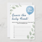 Raten Sie mal das Baby Food Dusche Spielballon Euk Einladung (Vorderseite)