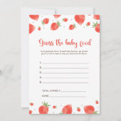 Raten Sie mal, das Baby Food Game, die Berry Sweet Einladung (Vorderseite)