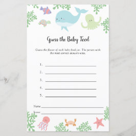 Raten Sie mal, das Baby Food Game unter der Sea Ba