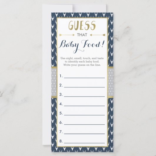 Raten Sie mal, das Baby-Food-Spiel, Babydusche, Hi (Vorderseite)