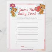 Raten Sie mal das Baby Food [Teddy Bears] Briefbogen (Vorne/Hinten)