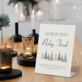 Raten Sie mal das Baby Food Winter Baby Shower Gam Sockelschild