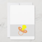 Raten Sie mal das Babynahrung, die Babydusche, die Einladung (Rückseite)