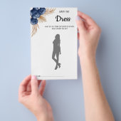 Raten Sie mal, das Dress Blue Flowers Brautparty G Flyer (Handgriff)