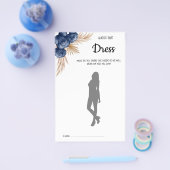 Raten Sie mal, das Dress Blue Flowers Brautparty G Flyer (Einzeln)