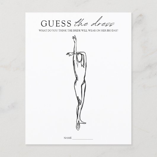 Raten Sie mal, das Dress Brautparty Game Butterfly Flyer (Vorne)