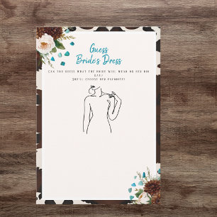 Raten Sie mal das Dress Brautparty Rustic Boho Einladung