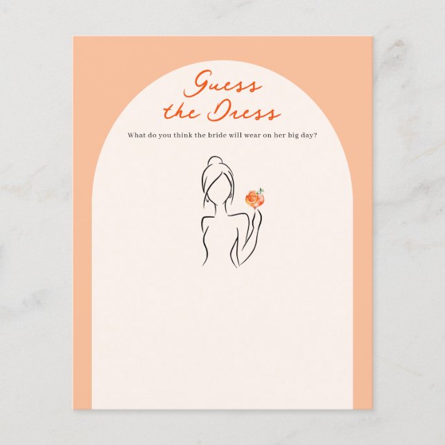 Raten Sie mal, das Dress Game Aperol Spritz Brautp (Vorderseite)