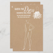 Raten Sie mal, das Kleid rustikale Dusche zweispra (Vorne/Hinten)