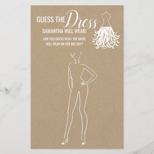 Raten Sie mal, das Kleid rustikale Dusche zweispra (Vorderseite)