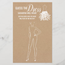 Raten Sie mal, das Kleid rustikale Dusche zweispra