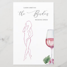 Raten Sie mal, das Kleid Vino vor Vows Bridal Game