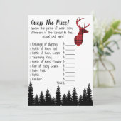 Raten Sie mal das Preis-Baby-Duschspiel Einladung (Stehend Vorderseite)