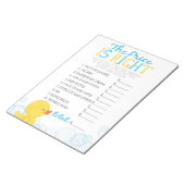 Raten Sie mal, das Preis Rubber Duck Baby Shower G Notizblock (angewinkelt)