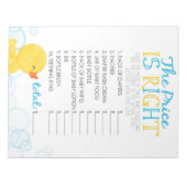 Raten Sie mal, das Preis Rubber Duck Baby Shower G Notizblock (Vorderseite)