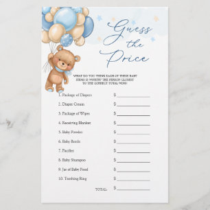 Raten Sie mal, das Price Bear Balloons Baby Shower