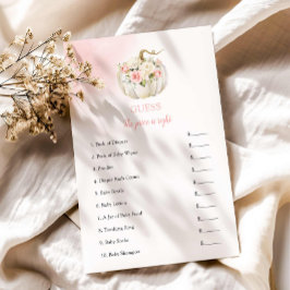 Raten Sie mal, das Price Girl Pumpkin Baby Shower 