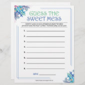 Raten Sie mal, das süße Chaos [blaue Flora] Briefbogen (Vorne/Hinten)