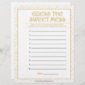 Raten Sie mal, das süße Chaos [goldene Glitzern] Briefbogen (Vorne/Hinten)