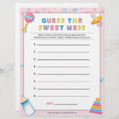 Raten Sie mal, das süße Schlamassel [Baby Basics P Briefbogen (Vorne/Hinten)