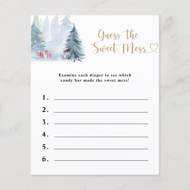 Raten Sie mal, das süße Schlamassel - Baby-Dusche- (Vorderseite)