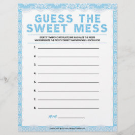 Raten Sie mal das süße Schlamassel [Luxusspitze [b Briefbogen