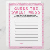 Raten Sie mal das süße Schlamassel [Luxusspitze [r Briefbogen (Vorne/Hinten)