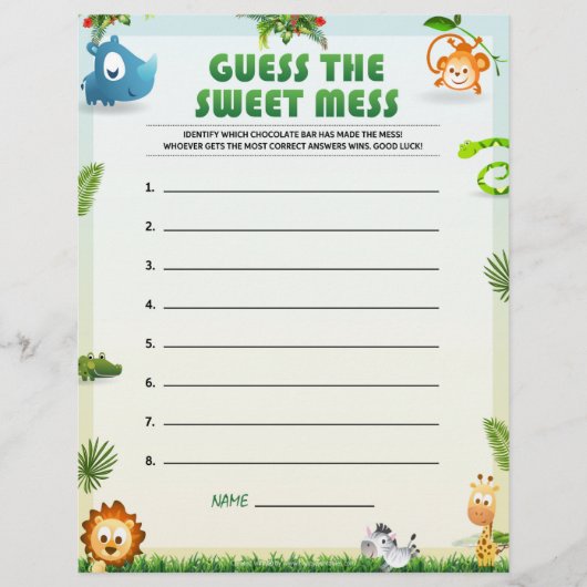 Raten Sie mal das süße Schlamassel [Tierthema] Briefbogen (Vorderseite)