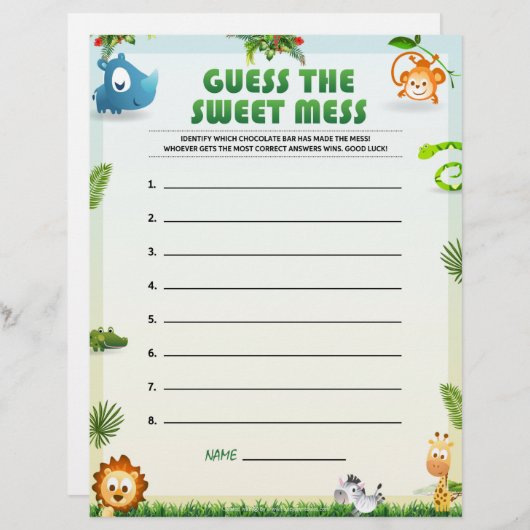 Raten Sie mal das süße Schlamassel [Tierthema] Briefbogen (Vorne/Hinten)