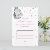 Raten Sie mal, das süße Winter-Pink-Elefantenspiel (Stehend Vorderseite)