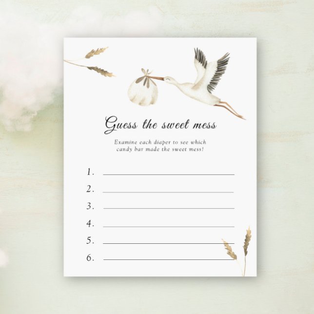 Raten Sie mal, das Sweet Mess - Stork Baby Shower  (Von Creator hochgeladen)