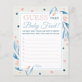 Raten Sie mal, dass Baby Food Game, Baby Dusche, b Flyer