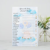 Raten Sie mal die Baby Animal Game Baby Dusche (Stehend Vorderseite)