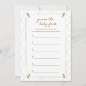 Raten Sie mal die Baby Food Bee Baby Shower Karten (Vorderseite)