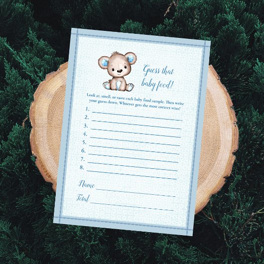 Raten Sie mal die Baby Food Niedlich Brown Bear Ba Einladung