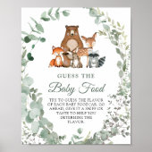 Raten Sie mal die Baby Food Woodland Baby Dusche Poster (Vorne)